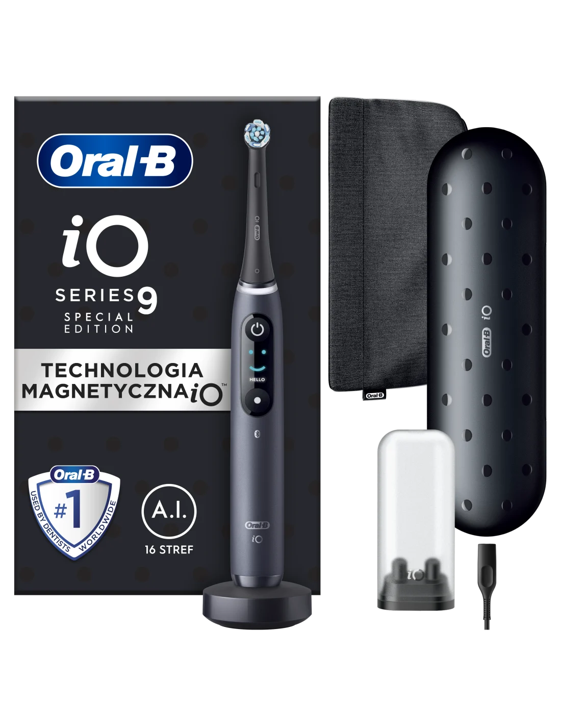Oral-B iO9 Series — Electric Toothbrush, Rechargeable, For adults, Number of brush heads included 1