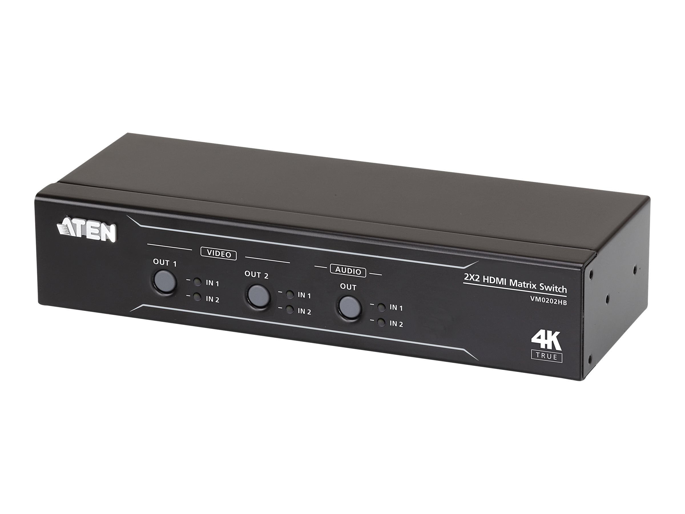 Aten VM0202HB — 2x2 True 4K HDMI Matrix Switch with Audio De-Embedder