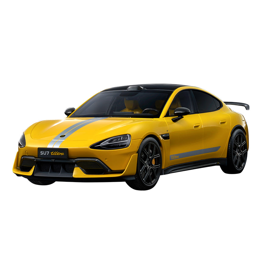 Xiaomi SU7 Ultra 1:18 Die-cast Model Car, Lightning Yellow, Zinc alloy, ABS, SAN, PVC