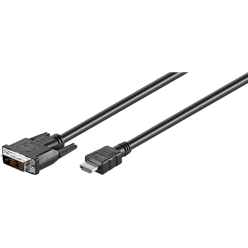 Goobay 50580 — DVI-D/HDMI cable, nickel plated, DVI-D male Single-Link (18+1 pin), HDMI male (type A), 2 m