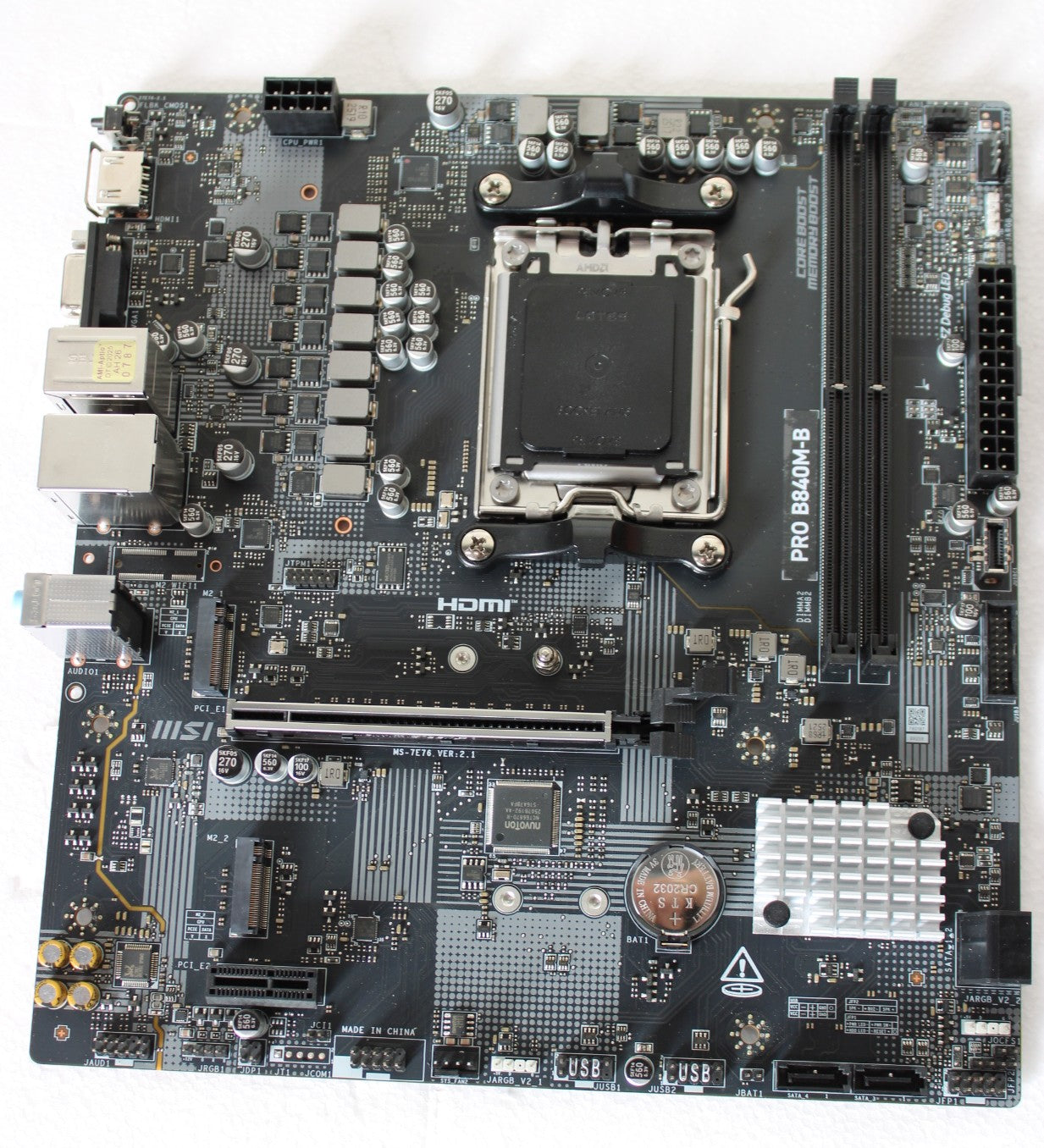 MSI PRO B840M-B, Processor family AMD, Processor socket AM5, DDR5