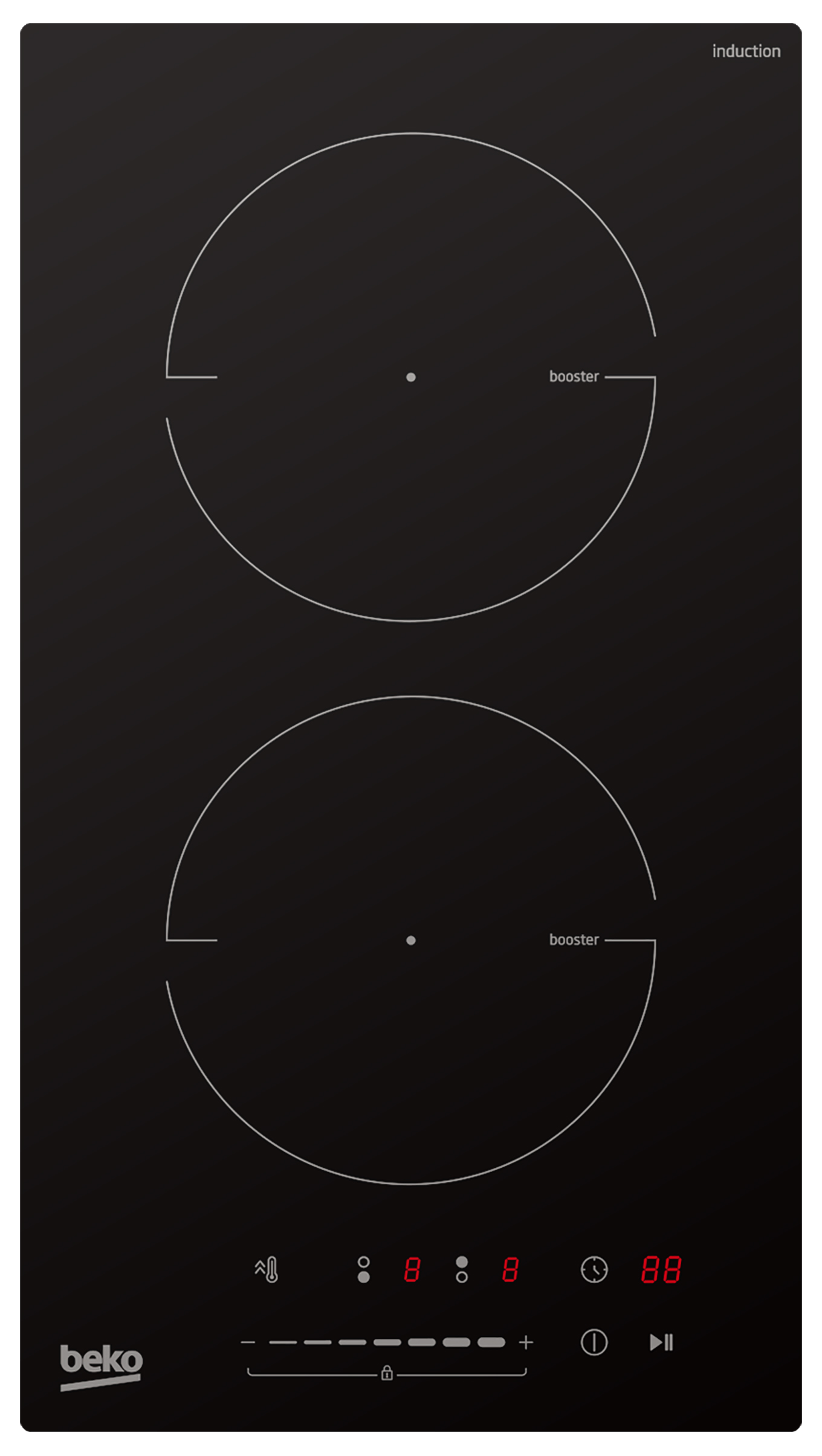 BEKO Hob HDI32400TO, Induction, Number of burners/cooking zones 2, Touch control
