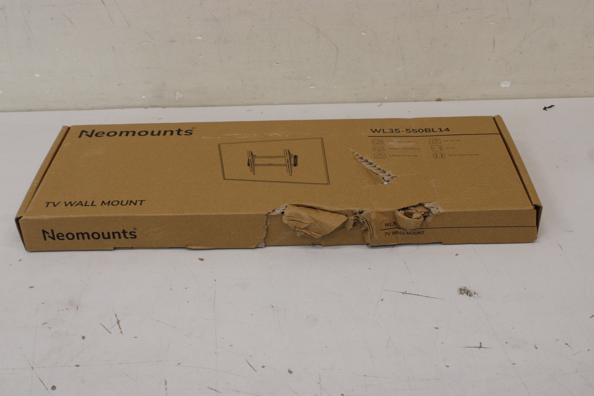 Neomounts LEVEL-550 WL35-550BL14 Tiltable TV mount wall - 32-75" - max 60 kg - VESA 100x100-400x400 - d 3,3 cm - Easy Install-mode, Neomounts Wall mount, WL35-550BL14 TV mount wall, 32-75 "