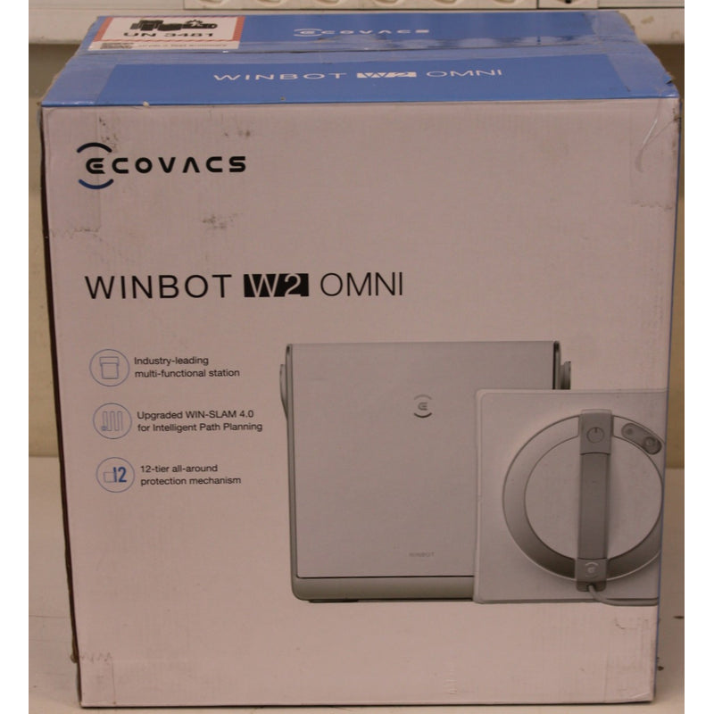 Ecovacs WINBOT W2 OMNI — Window Cleaning Robot, Corded, 2800 Pa, White