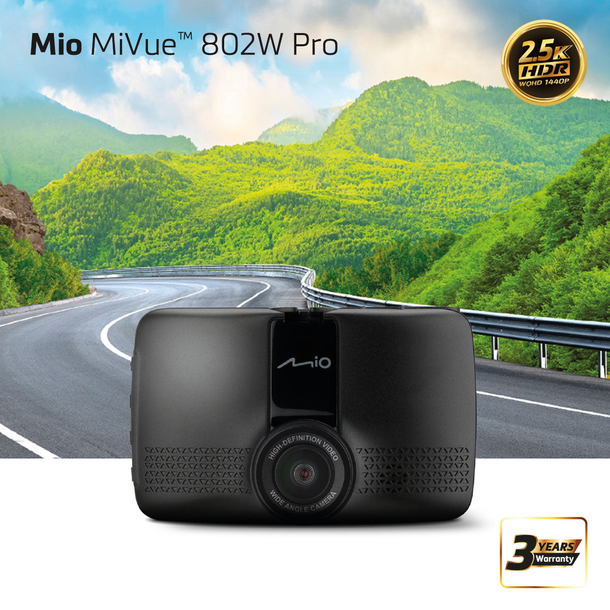 Mio MiVue 802W Pro — Car Dash Camera, Wi-Fi