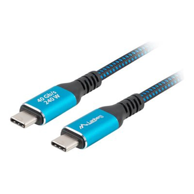 Lanberg CA-CMCM-45CU-0020-BK — USB-C M/M 4.0 CABLE 240W 8K 60HZ