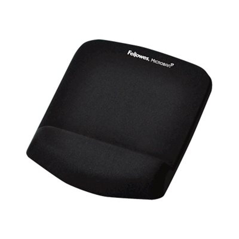 Fellowes — Mouse pad with wrist support PlushTouch, Mouse pad with wrist pillow, 238 x 184 x 25.4 mm, Black