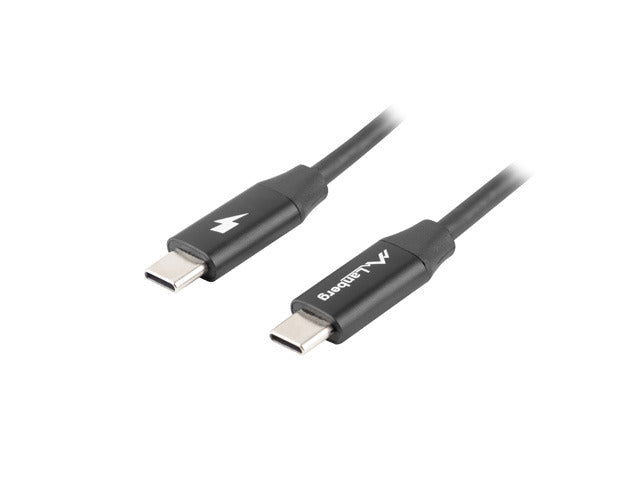 Lanberg CA-CMCM-40CU-0018-BK — USB-C 2.0 Cable, Quick Charge 4.0, USB Type-C to USB Type-C, 1.8 m
