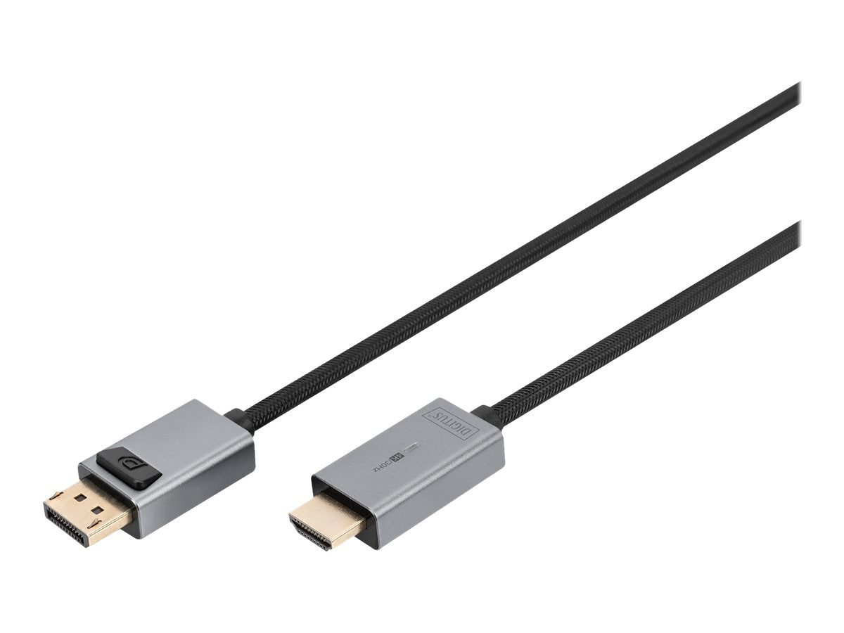 Digitus DB-340202-018-S — 4K DisplayPort Adapter Cable, DP - HDMI Type A, 1.8 m