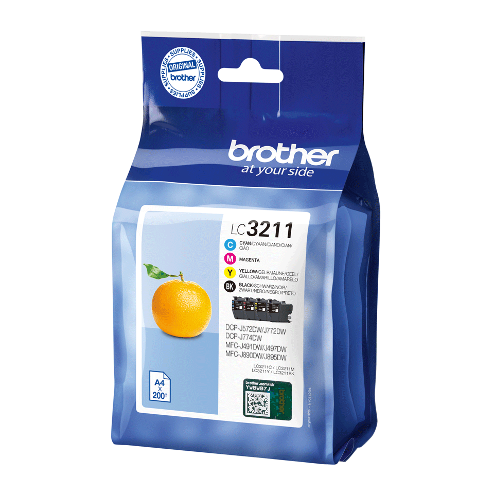 Brother LC3211VAL — Cartridge Value Pack, Ink cartridge, Black, yellow, cyan, magenta