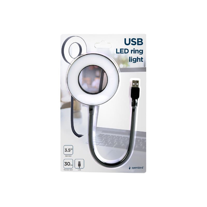 Gembird NL-LEDRING-01 USB LED ring light, White 6500K, N/A