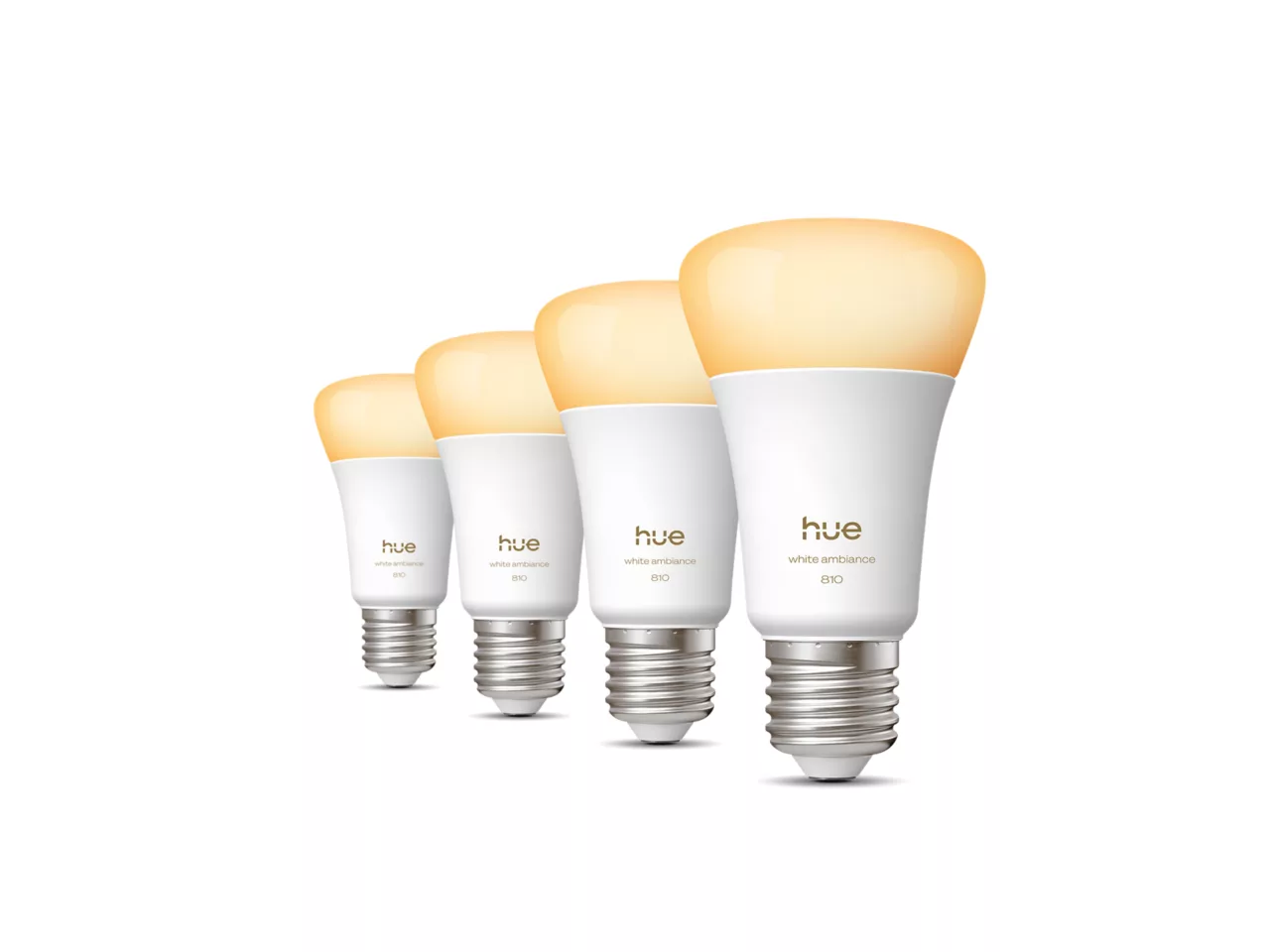 Philips Hue WA 810 A60 4P EU, E27, 6 W, Warm to cool white light