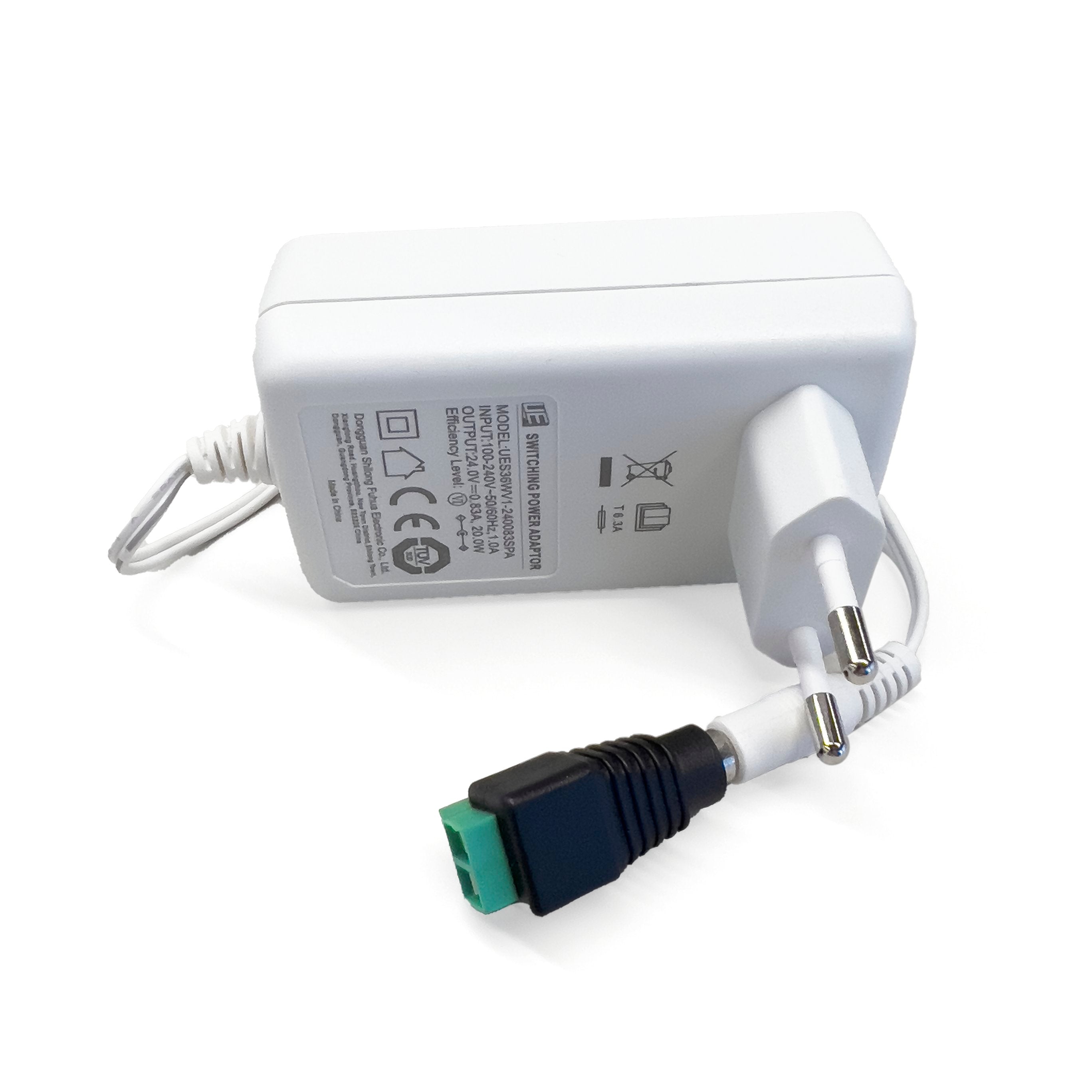 DUCO Power Adapter, 230VAC-24VDC/20W