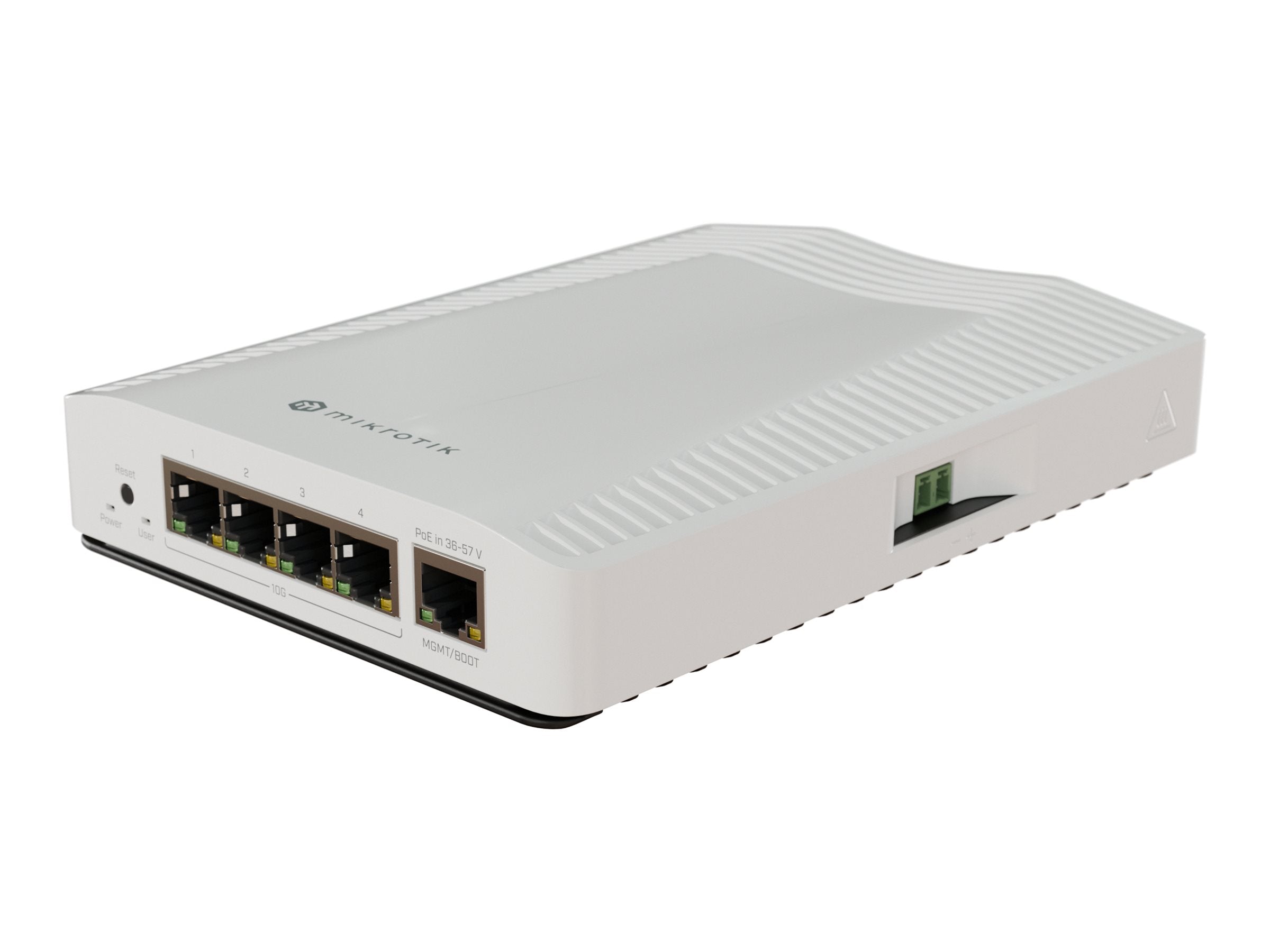 MikroTik CRS304-4XG-IN — Ethernet switch, Desktop, DIN rail mountable, 10 Gbps (RJ-45) ports quantity 4
