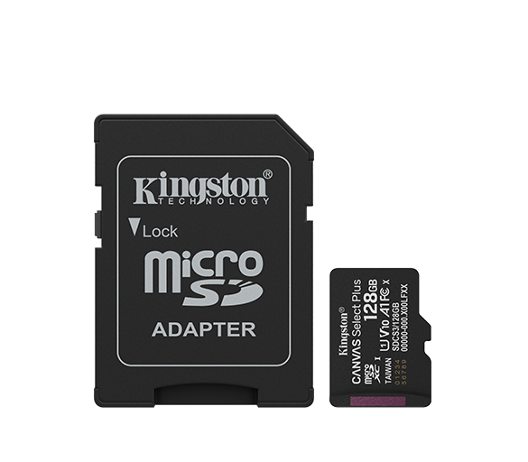 Kingston Canvas Select Plus, 128 GB, microSD