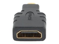 Gembird HDMI to Micro-HDMI adapter, Black, micro HDMI