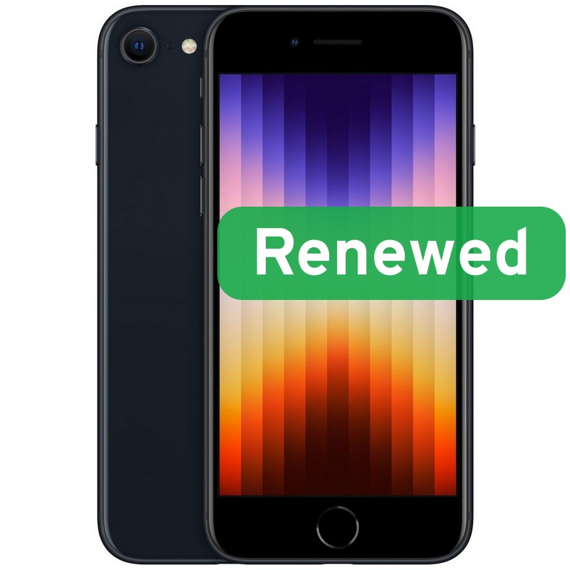 Apple Renewed Grade C — Apple iPhone SE (2022), Midnight, 4.7 ", Retina IPS