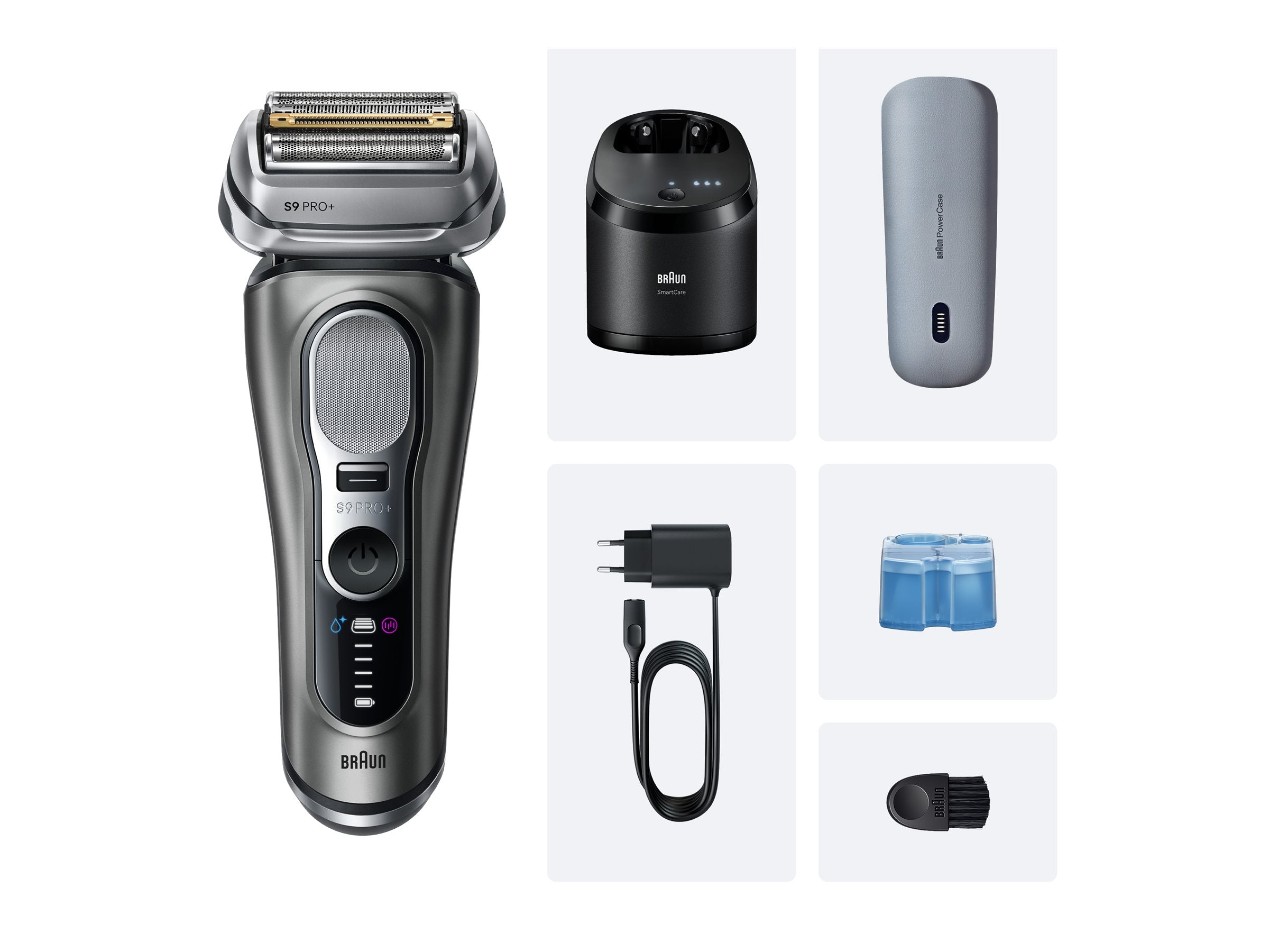Braun Shaver Series 9 Pro+ 9675cc, Operating time (max) 60 min, Wet & Dry, Lithium Ion