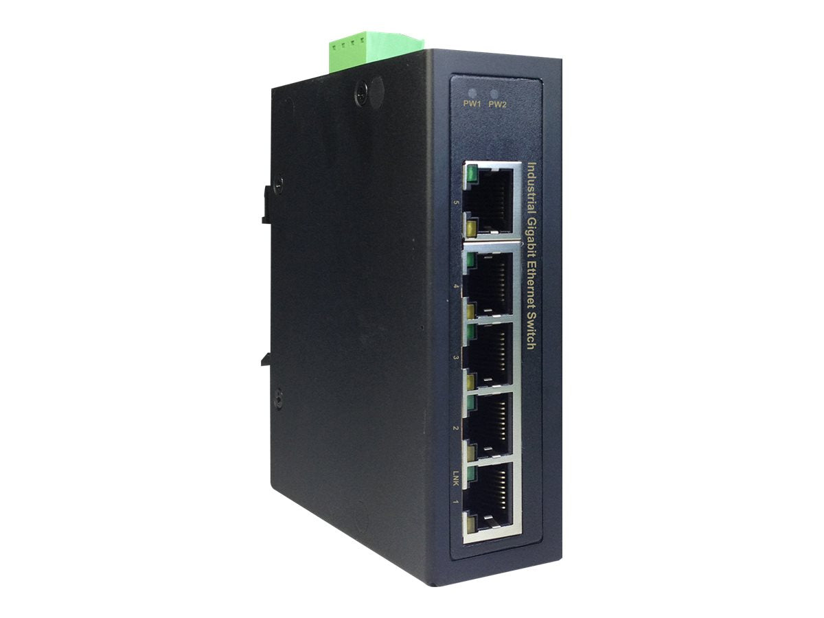 Digitus DN-651107 — Industrial 5 Port Gigabit Switch, Unmanaged, DIN rail mountable