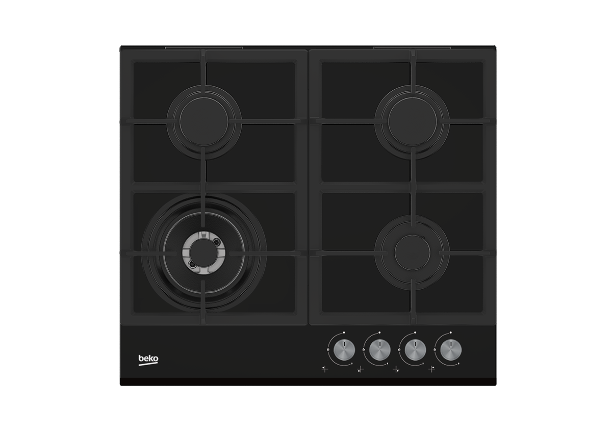 BEKO Hob HILW64235S, Gas, Number of burners/cooking zones 4, Rotary knobs