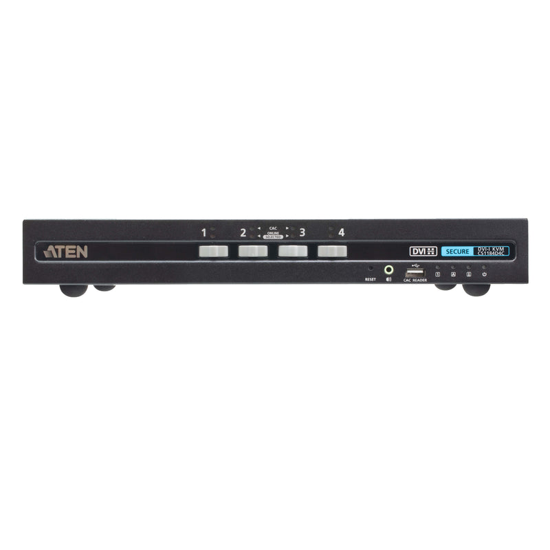 Aten CS1184D4C — 4P USB DVI Single Display PP4 Secure KVM (CAC)