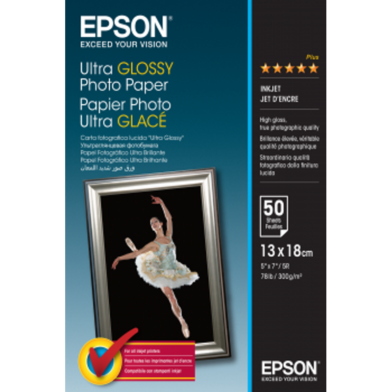 Epson Ultra Glossy Photo Paper, 300 g/m², 13 x 18 cm