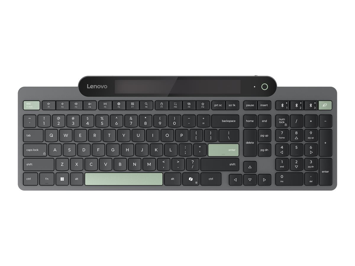 Lenovo Self-Charging Bluetooth Keyboard, US Euro, Black