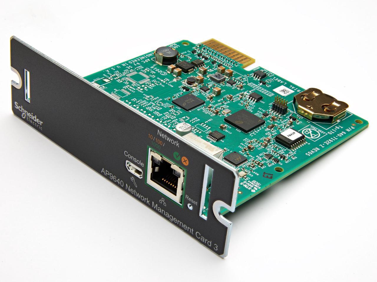 Schneider Electric AP9640 — Device monitoring and control, network management cards, NMC3, secure remote UPS monitoring and control