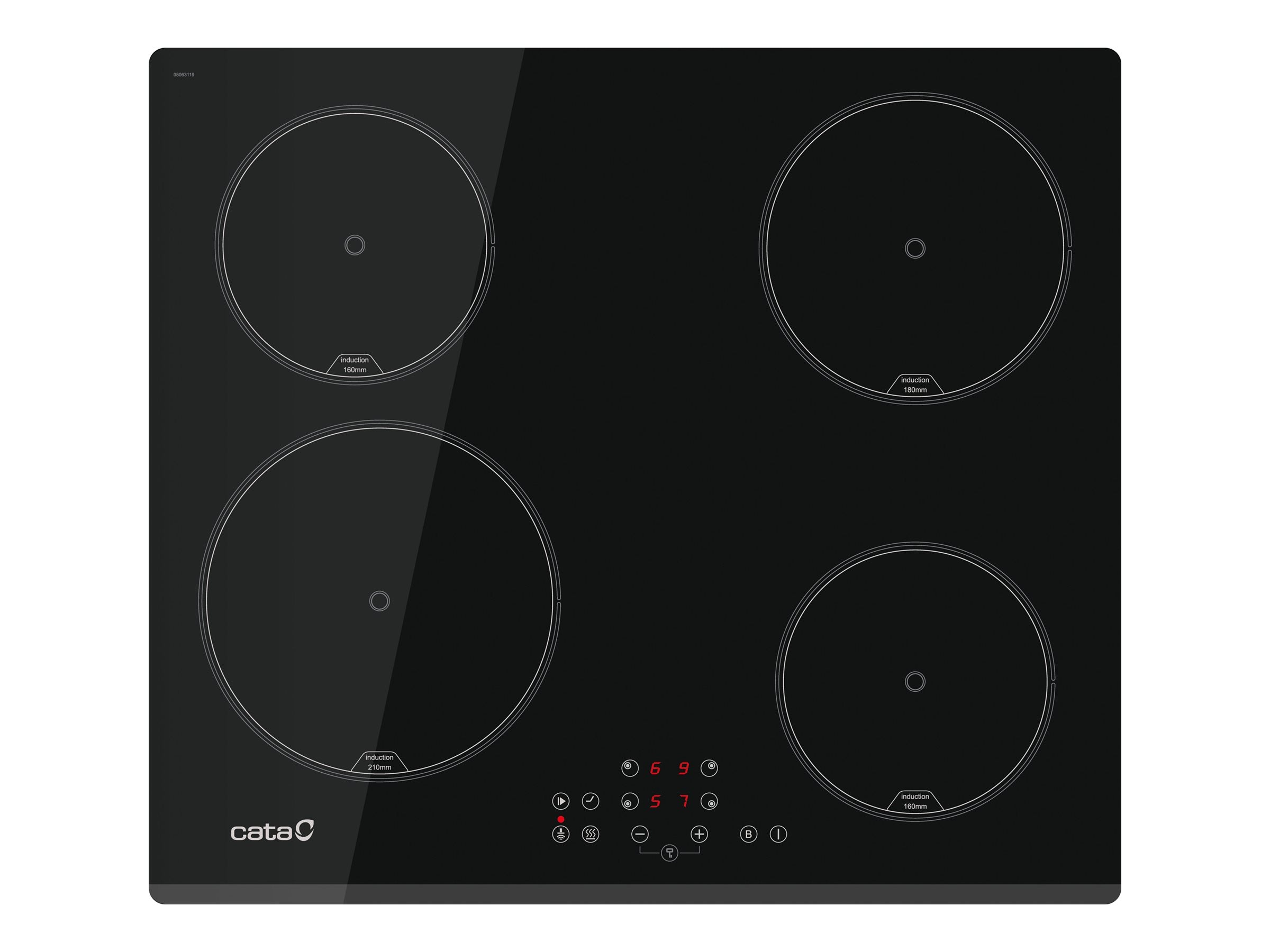 CATA Hob IB 6324E2 BK, Induction, Number of burners/cooking zones 4, Touch