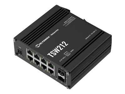Teltonika TSW212 — Switch, 8 ports, L2 managed, Wall-mountable, SFP ports quantity 2