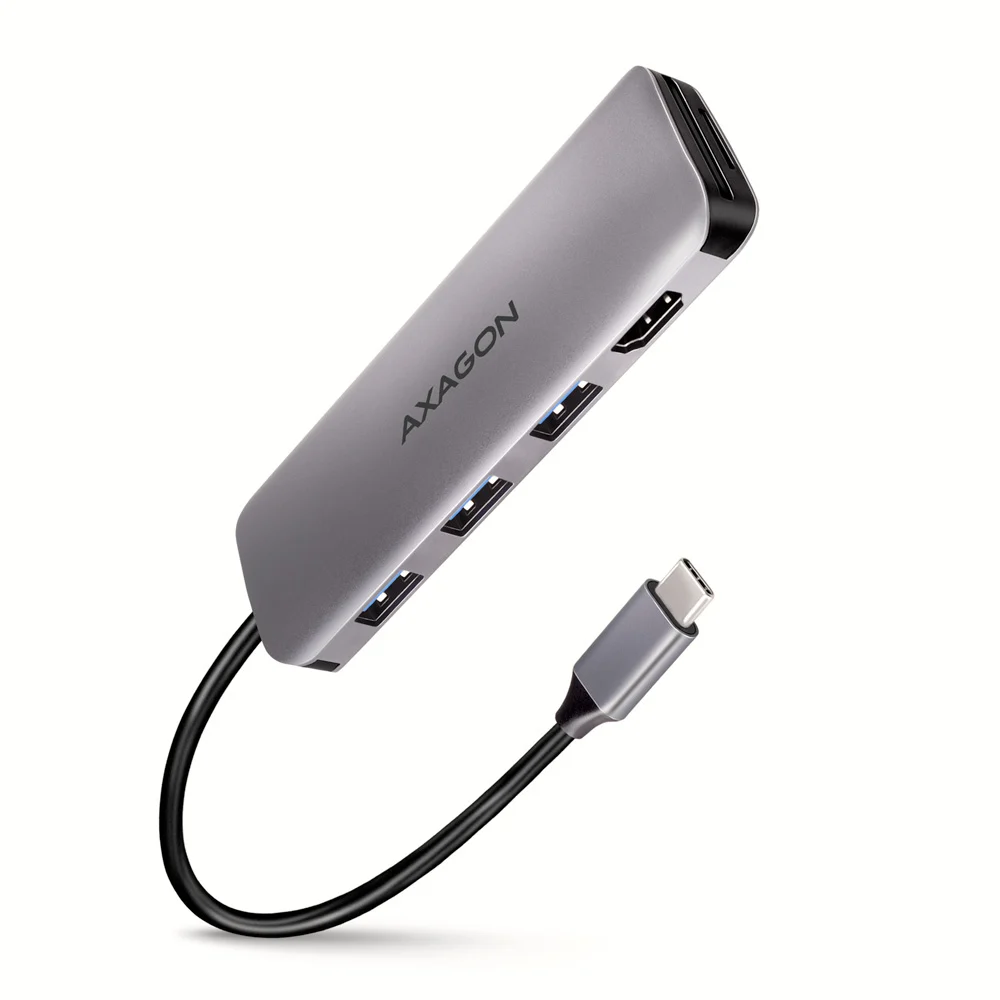 AXAGON HMC-HCR3A — SuperSpeed USB-C COMBO 5in1 hub