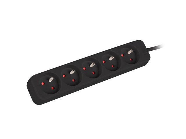 Lanberg PS0-05E-0150-BK — Cable Power Strip, 5X French Outlets Quality-Grade Copper, 1.5 m