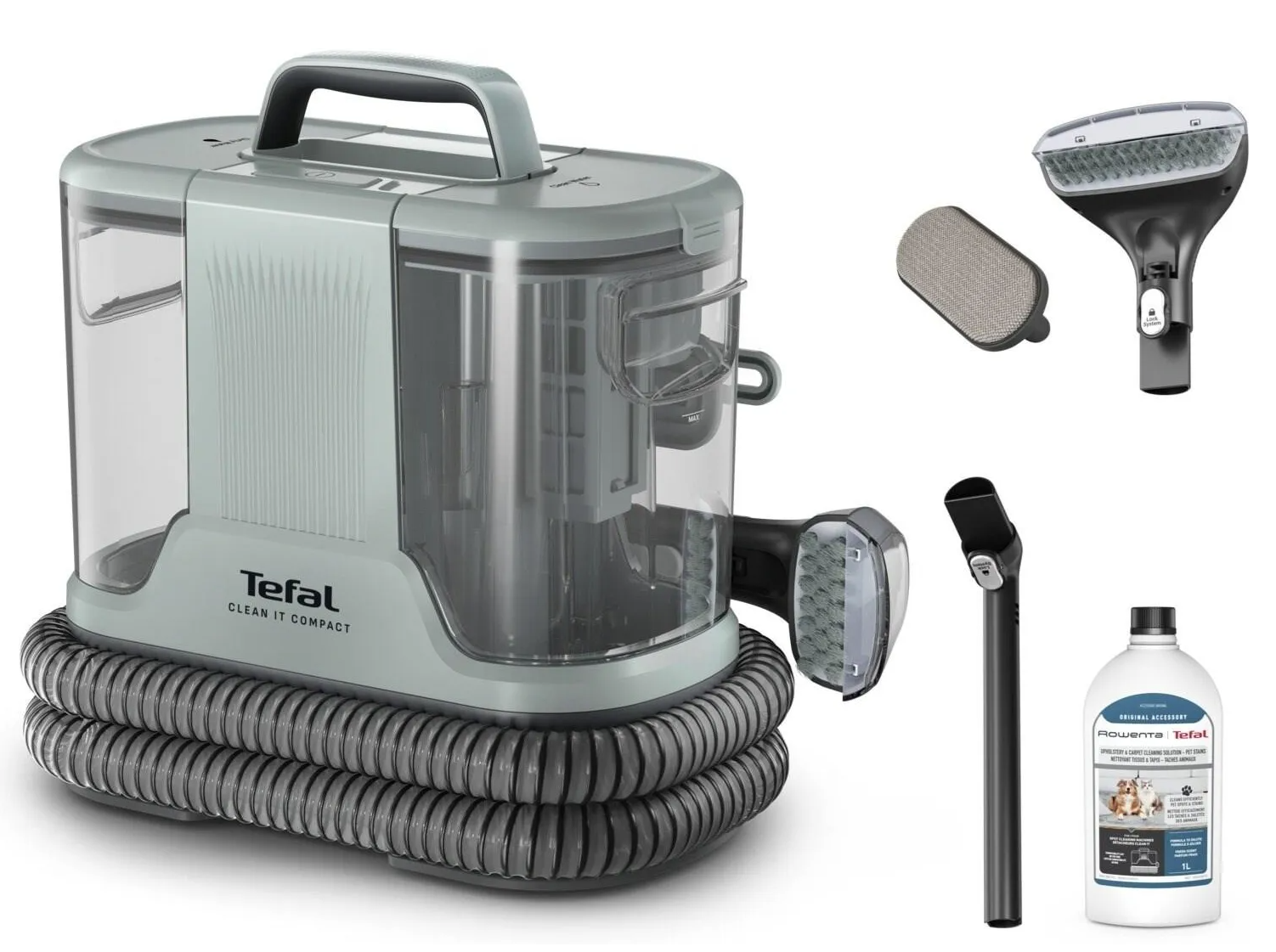 TEFAL IZ3020F0 Clean it Compact — Carpet and Upholstery Cleaner, Corded operating, Washing function, 400 W