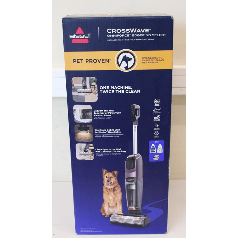 Bissell CrossWave OmniForce EdgeFind Select — All-in One Multi-Surface Cleaner, Cordless operating, Washing function, 25.9 V