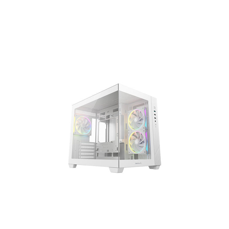 Deepcool Case CG330 3F WH, Micro ATX, White