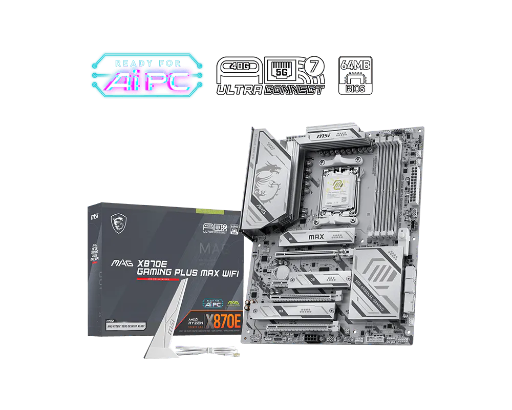 MSI MAG X870E GAMING PLUS MAX WIFI, Processor family AMD, Processor socket AM5, DDR5