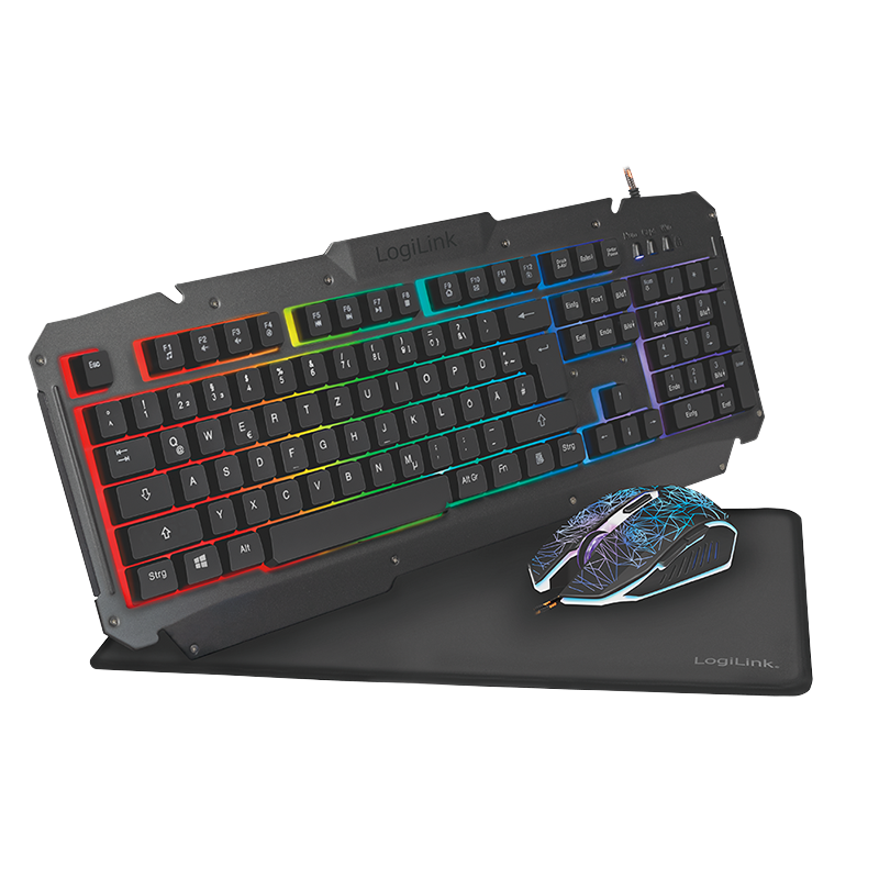 Logilink ID0185 — Gaming-Set, keyboard, mouse and mouspad, Keyboard, Mouse and Pad Set, Wired, Mouse included
