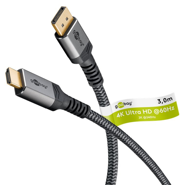 Goobay 65270 — DisplayPort to HDMI Cable, 3 m