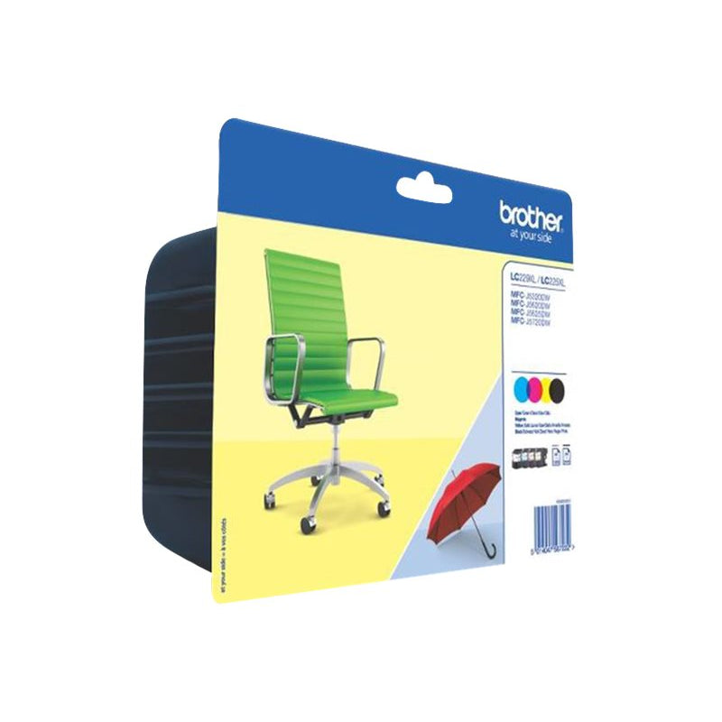 Brother LC229XLVALBP, Ink Cartridge, Black, Cyan, Magenta, Yellow
