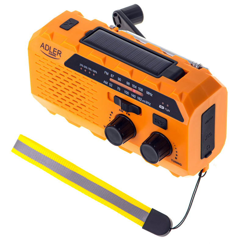 Adler AD 1197 — Portable radio with flashlight, Alarm function