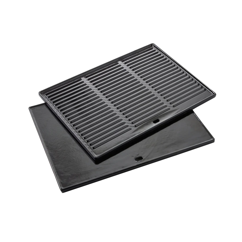 Barbecook BC-ACC-7126 — Dynamic Core Enamelled Cast Iron Cooking Griddle, 43 x 35 x 2 cm