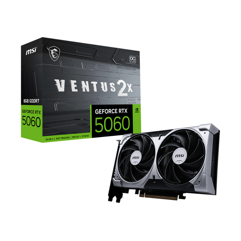 MSI GeForce RTX 5060 8G VENTUS 2X OC, NVIDIA, 8 GB, GDDR7