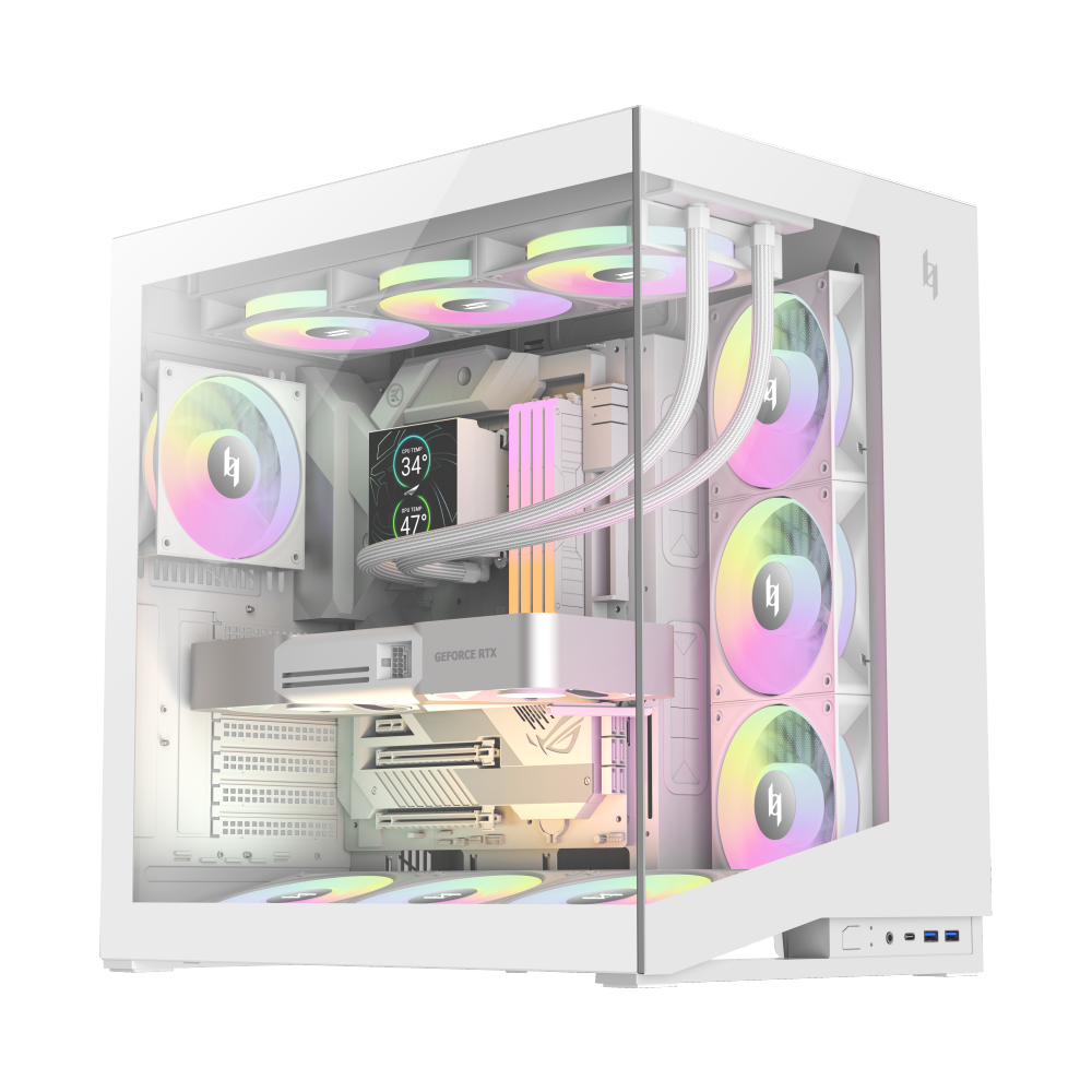 Gamemax Case NEX C56 WH, ATX