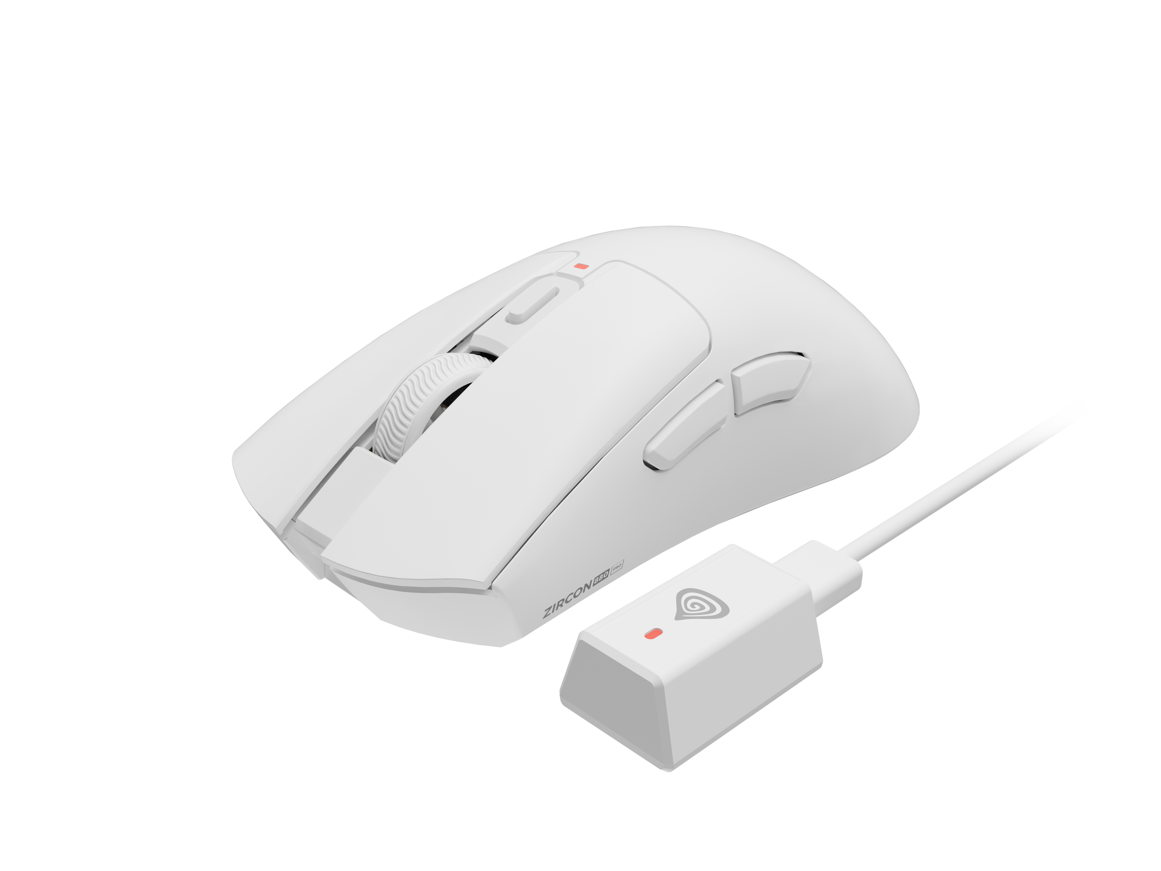 Genesis Zircon 880 Pro 8k — Gaming Mouse, Wireless, 2.4GHz, Bluetooth, White