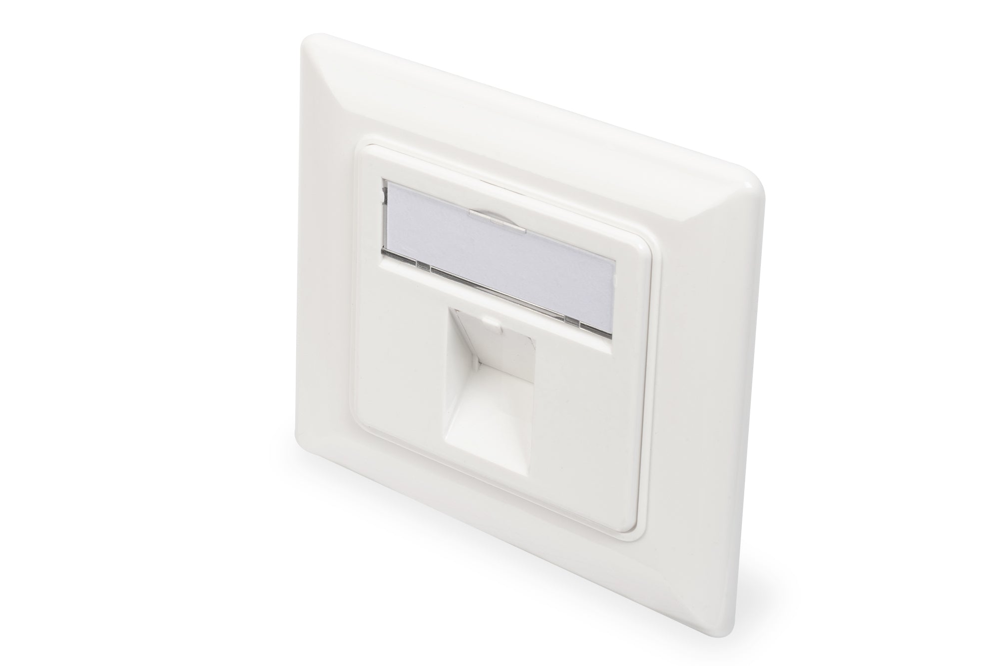 Digitus DN-93811 — Wallplate for Keystone Modules, German type, middle plate 50x50 mm, frame 80x80 mm