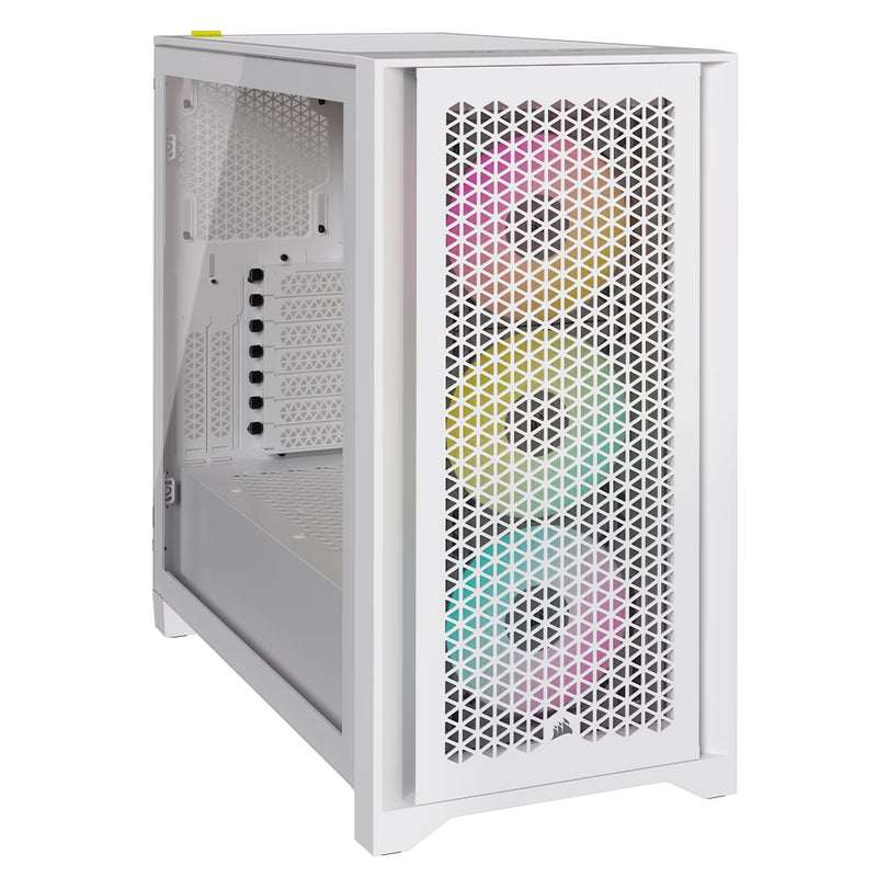 Corsair iCUE 4000D RGB AIRFLOW — Tempered Glass PC Case, Side window, Mid-Tower, White