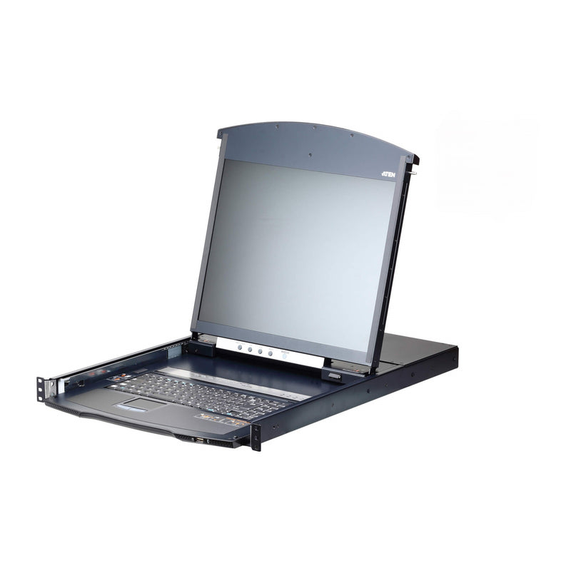 Aten KL1108VNA-AG 8-Port Cat 5 Dual Rail KVM over IP Switch with Virtual Media, 19" LCD