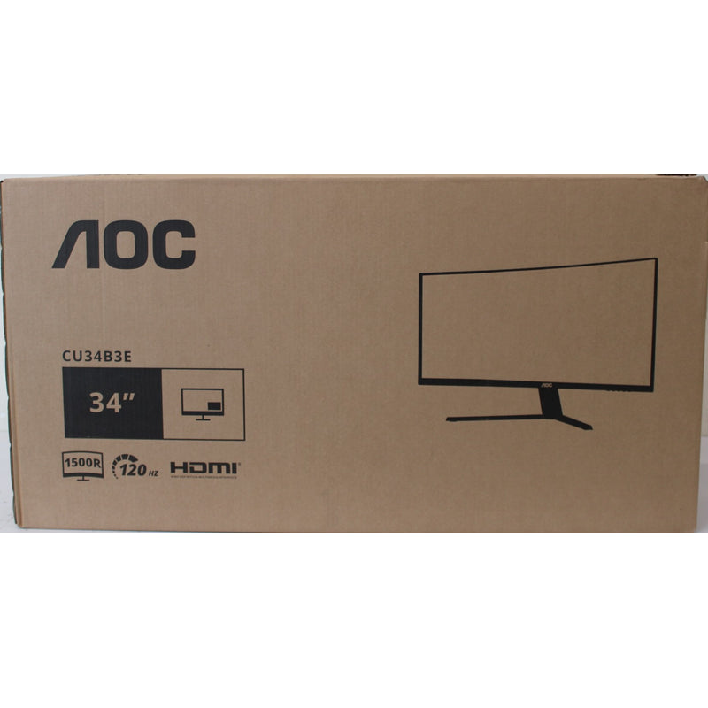 AOC CU34B3E Curved 34" 3440x1440/21:9/300cd/m2/4ms HDMI, DisplayPort, USB, Audio out, Warranty 36 month(s)