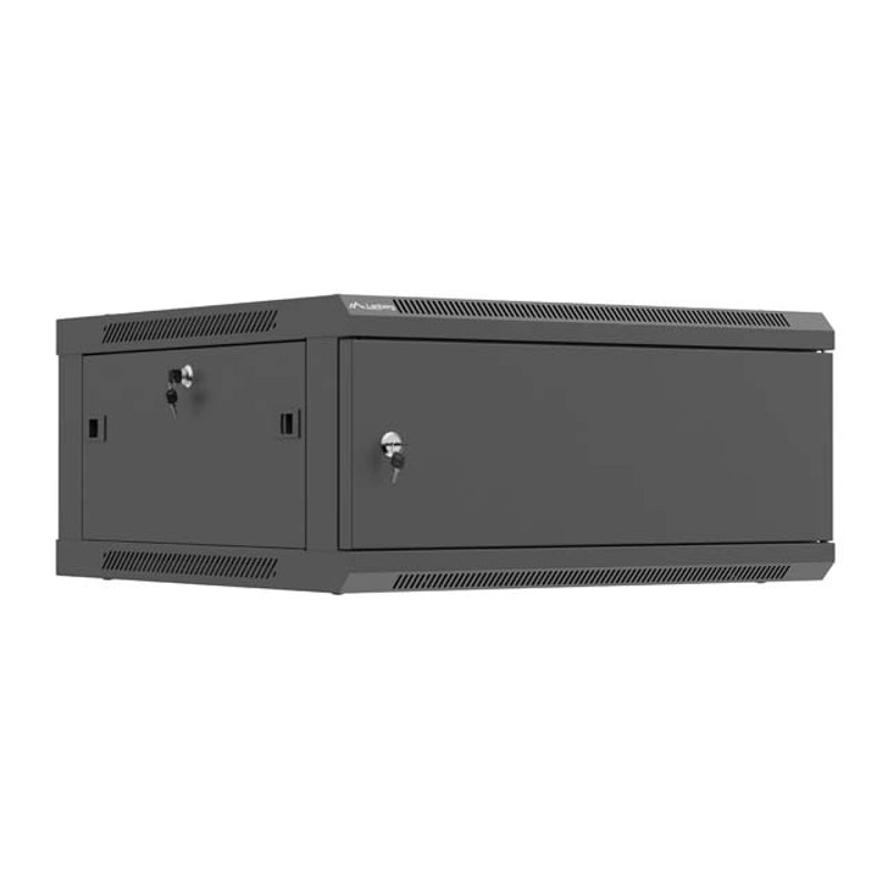 Lanberg WF01-6604-00B — Wall mounted installation cabinet 19" 4U 600X600, Black