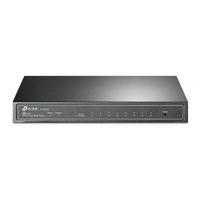TP-LINK TL-SG2008P — JetStream 8-Port Gigabit Smart Switch, Web Managed, Desktop, PoE+ ports quantity 4